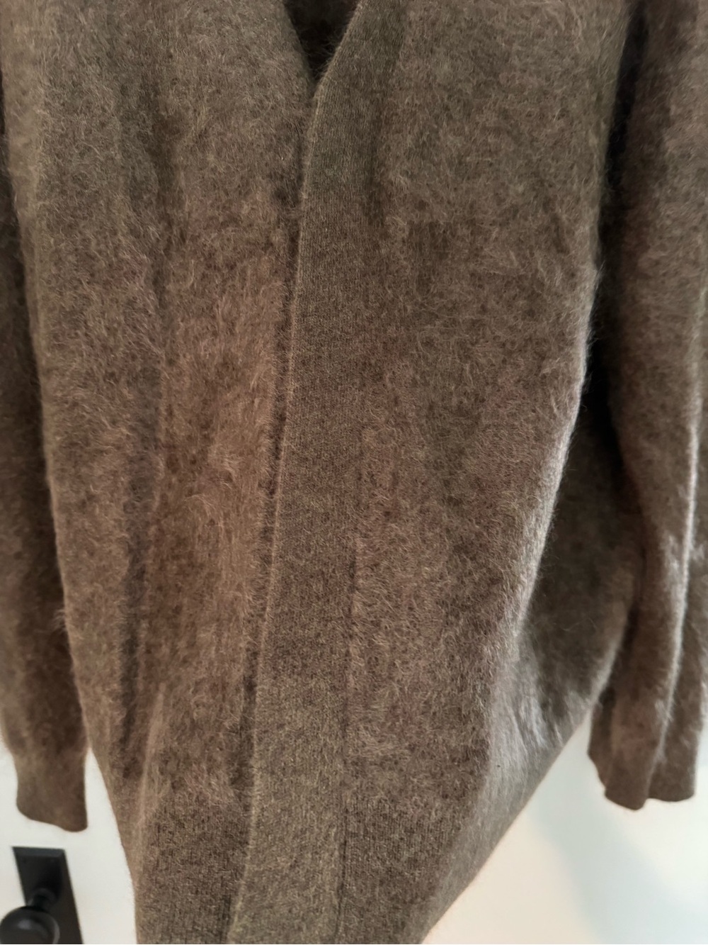 COS Men's Dark Khaki cashmere Button Cardigan size medium - Picture 8 of 11